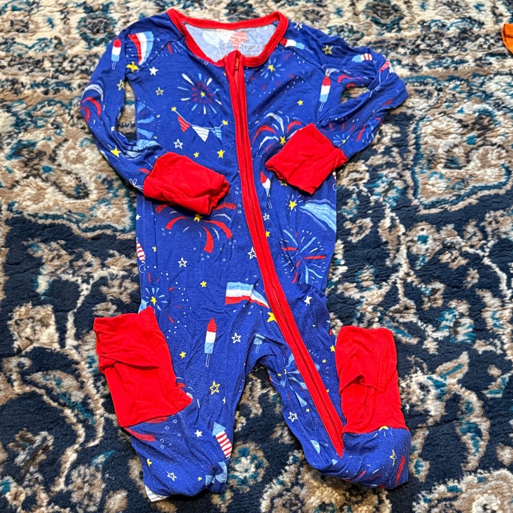Little Sleepies Firecracker Zip Pajamas